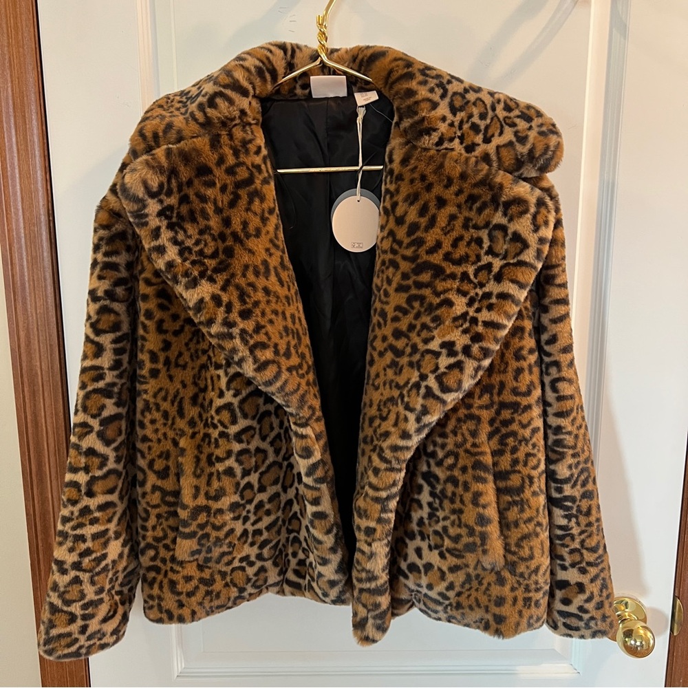 NWT!!! Camila Coelho Ladies XS Luxurious Leopard Print Coat